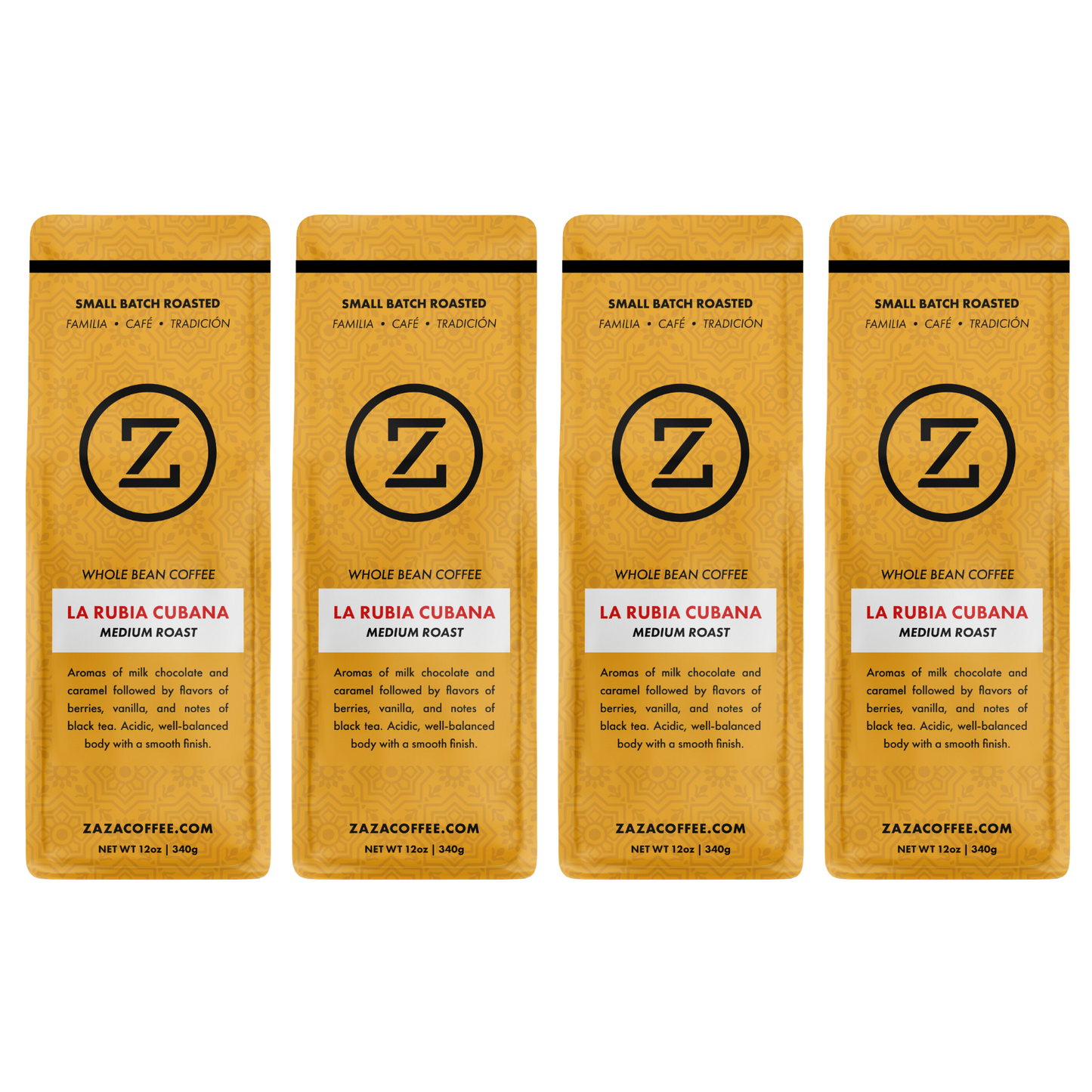 La Rubia Cubana Medium Roast (4-Pack of 12 oz Bags)